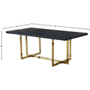 Meridian Elle Gold Dining Table IMAGE 3