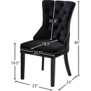 Meridian Nikki Black Velvet Dining Chair IMAGE 6