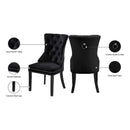 Meridian Nikki Black Velvet Dining Chair IMAGE 7