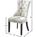 Meridian Nikki Cream Velvet Dining Chair IMAGE 6