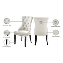 Meridian Nikki Cream Velvet Dining Chair IMAGE 7