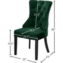 Meridian Nikki Green Velvet Dining Chair IMAGE 6