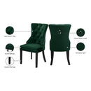 Meridian Nikki Green Velvet Dining Chair IMAGE 7