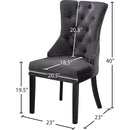 Meridian Nikki Grey Velvet Dining Chair IMAGE 6