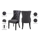 Meridian Nikki Grey Velvet Dining Chair IMAGE 7