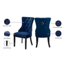 Meridian Nikki Navy Velvet Dining Chair IMAGE 7