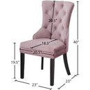 Meridian Nikki Pink Velvet Dining Chair IMAGE 6