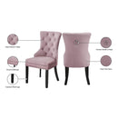 Meridian Nikki Pink Velvet Dining Chair IMAGE 7