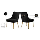 Meridian Owen Black Velvet Dining Chair IMAGE 6