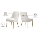 Meridian Owen Cream Velvet Dining Chair IMAGE 6