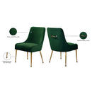 Meridian Owen Green Velvet Dining Chair IMAGE 6