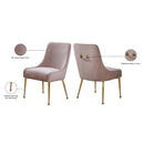 Meridian Owen Pink Velvet Dining Chair IMAGE 6