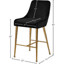 Meridian Owen Black Velvet Stool IMAGE 5