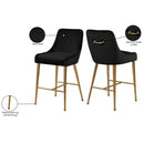 Meridian Owen Black Velvet Stool IMAGE 6