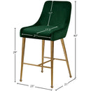 Meridian Owen Green Velvet Stool IMAGE 5