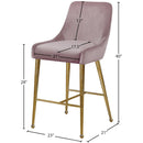 Meridian Owen Pink Velvet Stool IMAGE 5