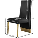 Meridian Porsha Black Vegan Leather Dining Chair IMAGE 9