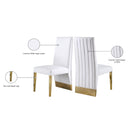 Meridian Porsha White Vegan Leather Dining Chair IMAGE 10