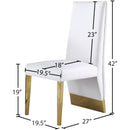 Meridian Porsha White Vegan Leather Dining Chair IMAGE 9