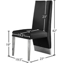 Meridian Porsha Black Vegan Leather Dining Chair IMAGE 9