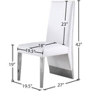 Meridian Porsha White Vegan Leather Dining Chair IMAGE 9