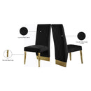 Meridian Porsha Black Velvet Dining Chair IMAGE 6