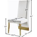 Meridian Porsha Cream Velvet Dining Chair IMAGE 5