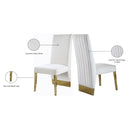 Meridian Porsha Cream Velvet Dining Chair IMAGE 6