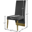 Meridian Porsha Grey Velvet Dining Chair IMAGE 5