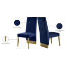 Meridian Porsha Navy Velvet Dining Chair IMAGE 6