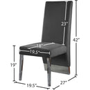 Meridian Porsha Grey Velvet Dining Chair IMAGE 5
