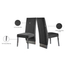 Meridian Porsha Grey Velvet Dining Chair IMAGE 6