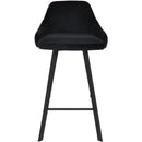 Meridian Viviene Black Velvet Stool IMAGE 5