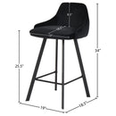 Meridian Viviene Black Velvet Stool IMAGE 6