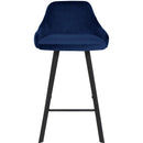 Meridian Viviene Navy Velvet Stool IMAGE 5