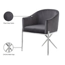 Meridian Xavier Grey Velvet Dining Chair IMAGE 6
