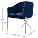 Meridian Xavier Navy Velvet Dining Chair IMAGE 5