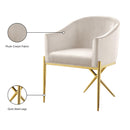 Meridian Xavier Cream Velvet Dining Chair IMAGE 6