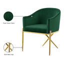 Meridian Xavier Green Velvet Dining Chair IMAGE 6