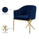 Meridian Xavier Navy Velvet Dining Chair IMAGE 6