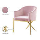 Meridian Xavier Pink Velvet Dining Chair IMAGE 6