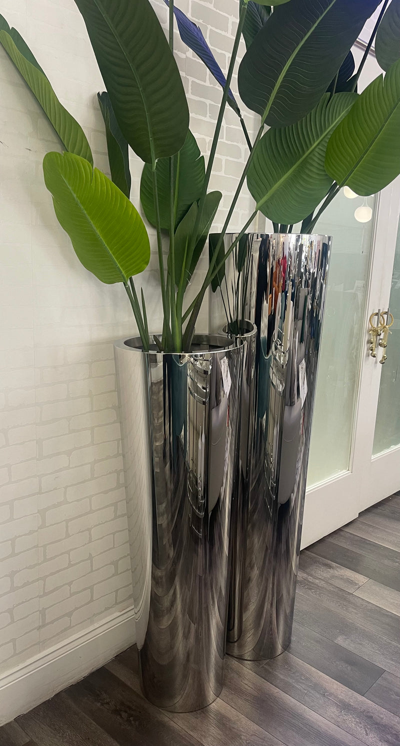 Luxe Mirror Silver Vase 40*40*113 - Large-(PRE-ORDERS AVAILABLE MAY!!!)(RESTOCK IN JUNE)