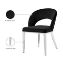 Meridian Roberto Black Velvet Dining Chair IMAGE 6