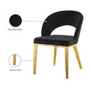 Meridian Roberto Black Velvet Dining Chair IMAGE 6