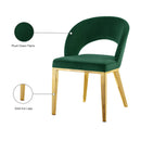 Meridian Roberto Green Velvet Dining Chair IMAGE 6