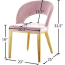 Meridian Roberto Pink Velvet Dining Chair IMAGE 5