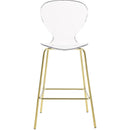 Meridian Clarion Gold Metal Stool IMAGE 5