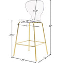 Meridian Clarion Gold Metal Stool IMAGE 6
