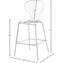 Meridian Clarion Chrome Metal Stool IMAGE 6