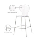 Meridian Clarion Chrome Metal Stool IMAGE 7